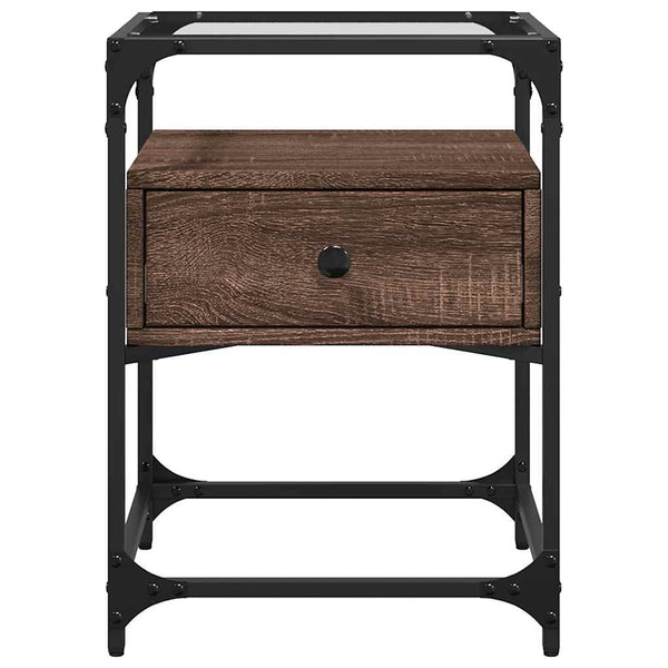 Nachttisch Braun Eichenoptik 40x40x55 cm