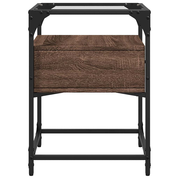 Nachttisch Braun Eichenoptik 40x40x55 cm