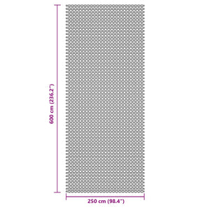 Zeltteppich Anthrazit 6x2,5 m