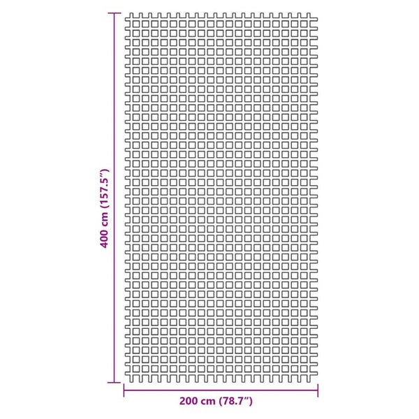vidaXL Tent Carpet Blue 4x2 m
