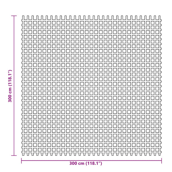 Blauer Zeltteppich 3x3 m