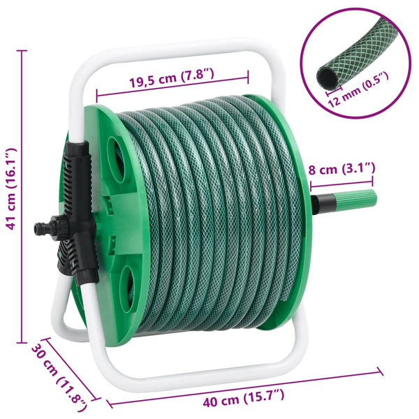 Freistehende Schlauchtrommel mit 30m PVC-Schlauch
