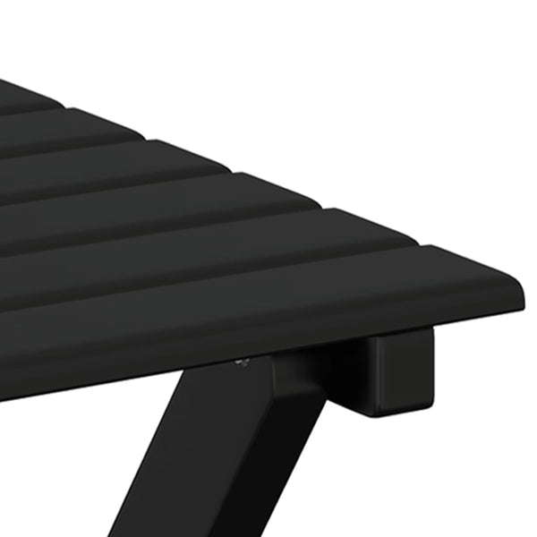 Schaukelstuhl mit Tisch Schwarz Pappelholz