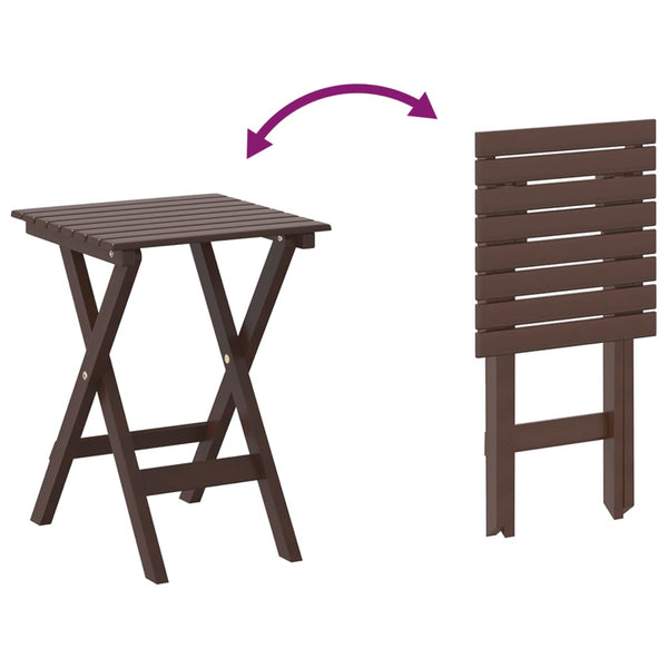 Schaukelstuhl mit Klapptisch Braun
