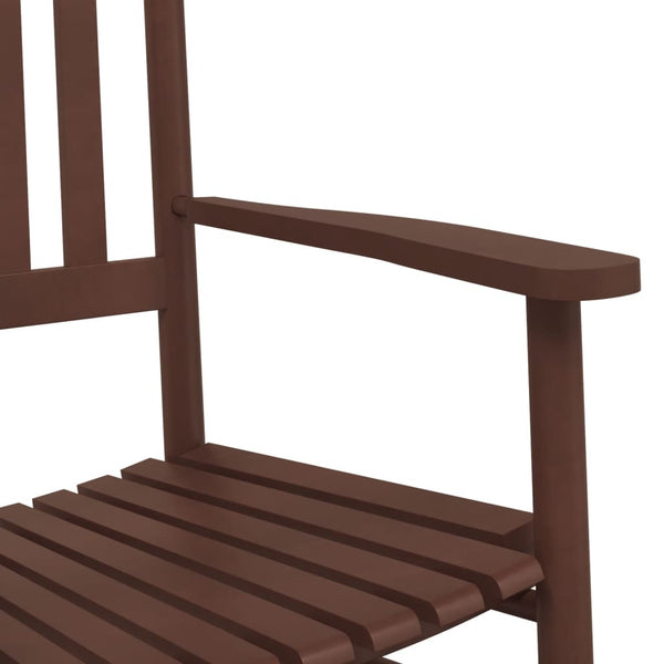 Schaukelstuhl mit Klapptisch Braun