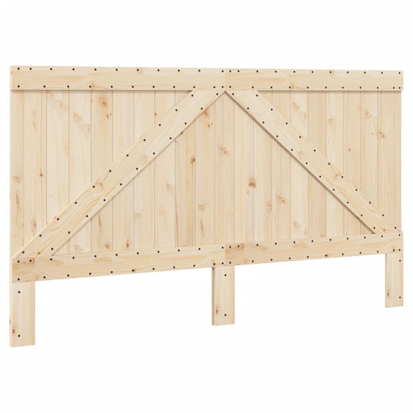 Massivholzbett Kiefer 200x200 cm mit Kopfteil