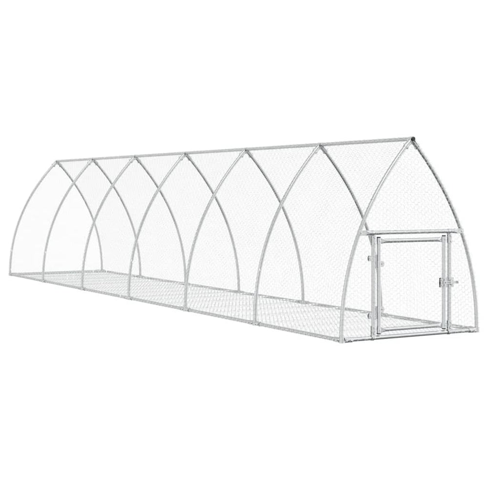 Hasenstall Silber Verzinkt 105x600x120 cm