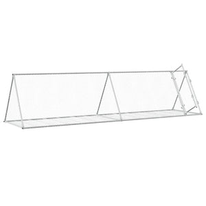 Hasenstall Silber Verzinkt 400x105x91cm