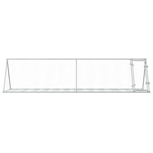 Hasenstall Silber Verzinkt 400x105x91cm