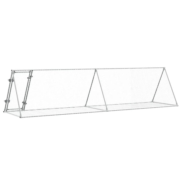 Hasenstall Silber Verzinkt 400x105x91cm