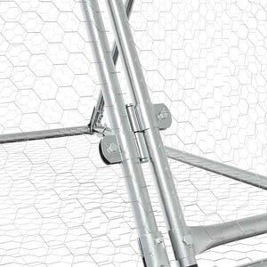 Hasenstall Silber Verzinkt 400x105x91cm