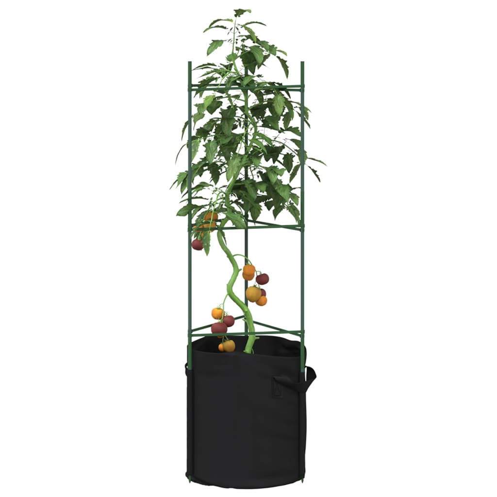Tomatenkäfige mit Pflanzsäcken, 6 Stk.