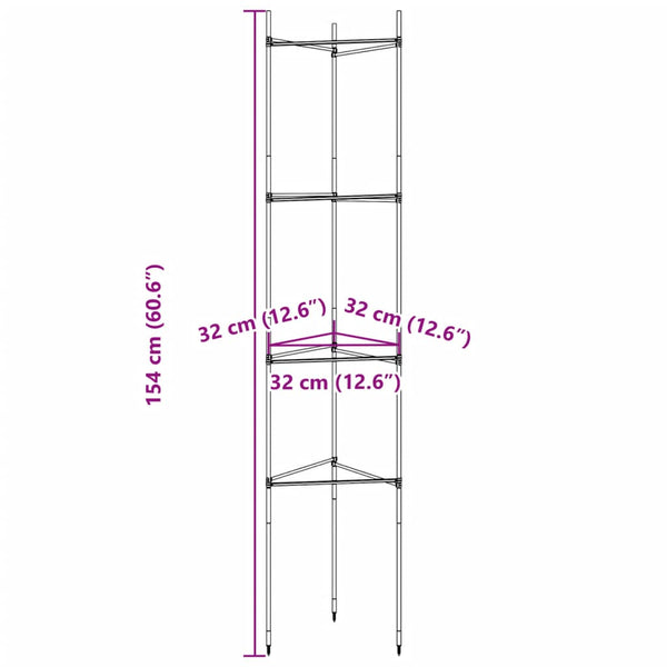 Tomatenkäfige 6er Set, 154cm