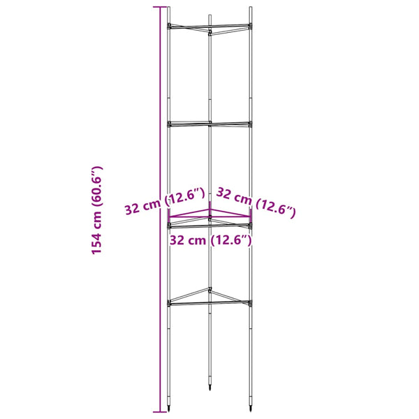 Tomatenkäfige 8er Set, 154cm