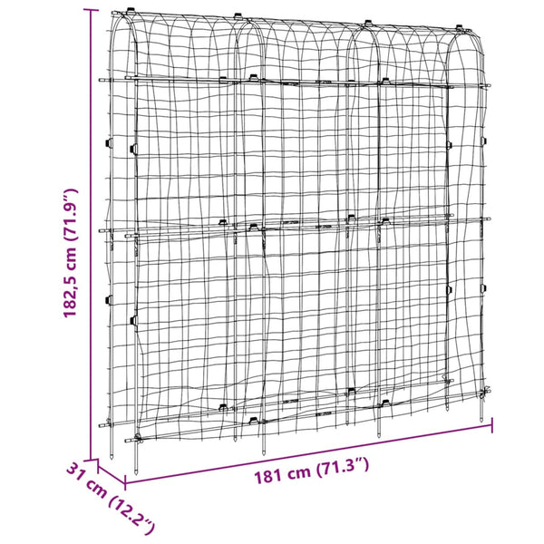 Pflanzennetze U-Rahmen Stahl 2er Set