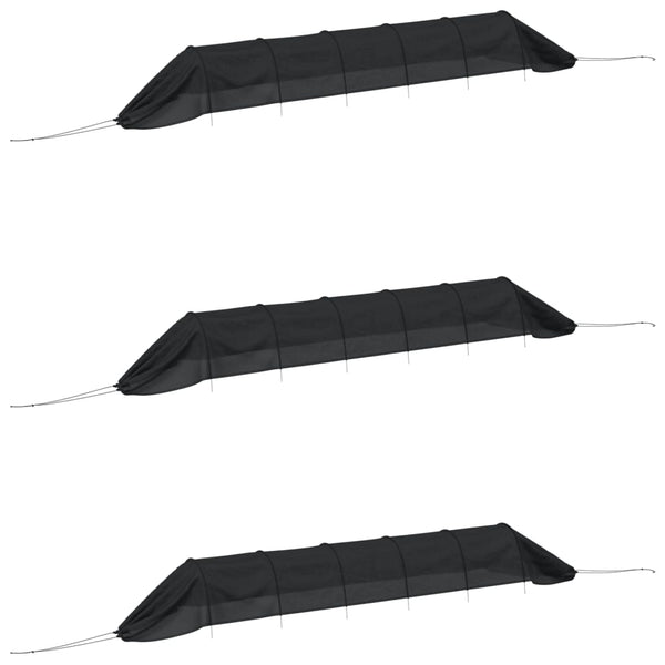 Netztunnel 3er Set, Schwarz