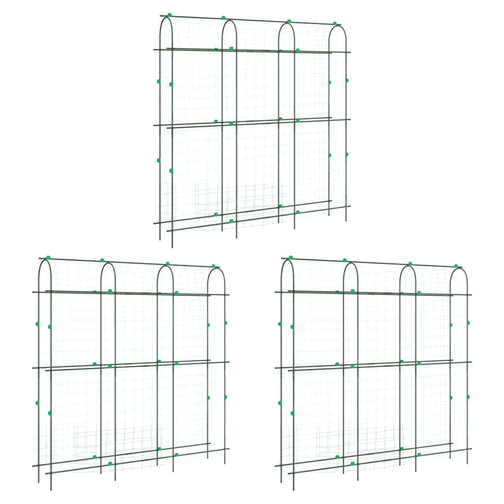 Pflanzennetze U-Rahmen Stahl 3er Set