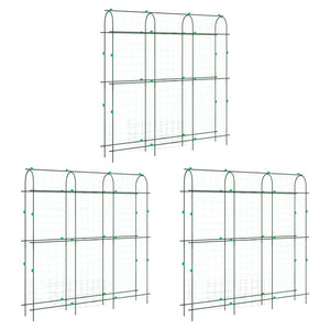 Pflanzennetze U-Rahmen Stahl 3er Set
