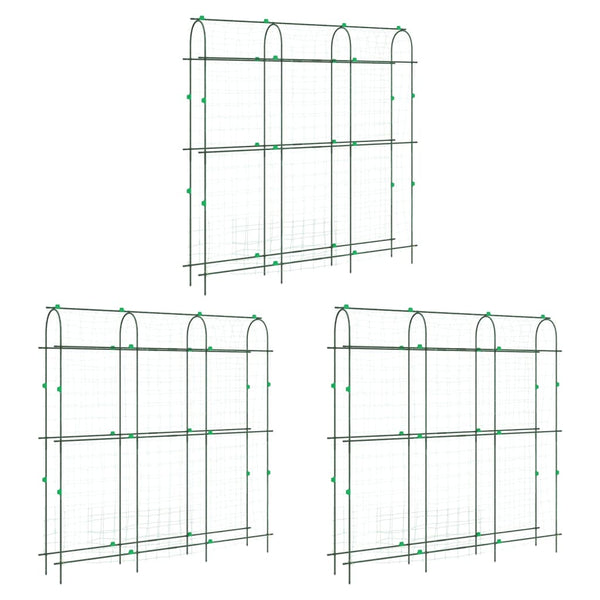 Pflanzennetze U-Rahmen Stahl 3er Set