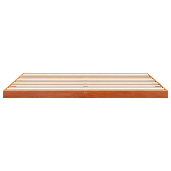 Massivholzbett Kiefer Wachsbraun 200x200