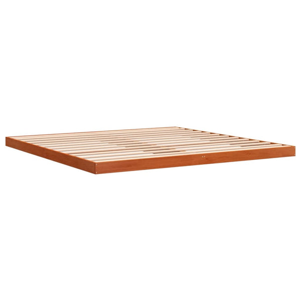 Massivholzbett Kiefer Wachsbraun 200x200