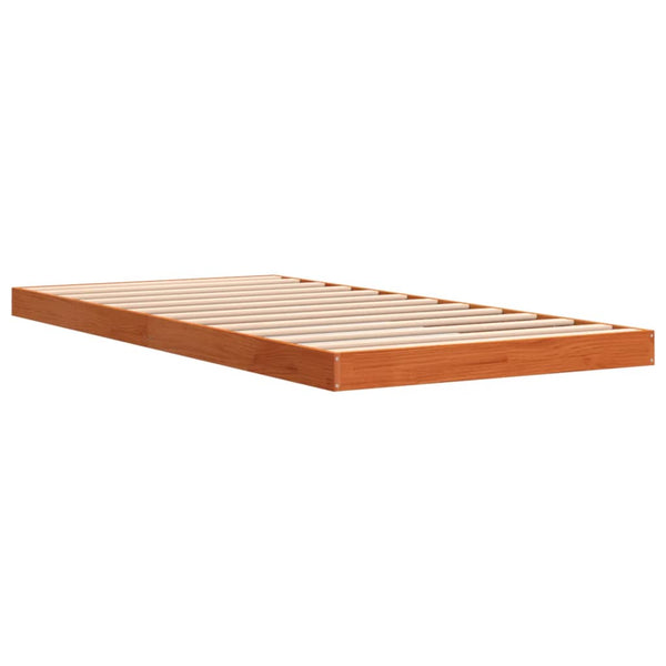 Massivholzbett Kiefer 90x200 cm Wachsbraun