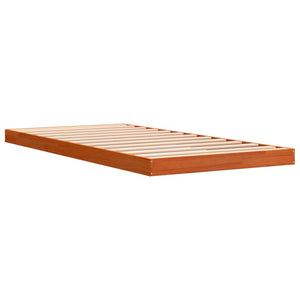 Massivholzbett Kiefer 90x200 cm Wachsbraun