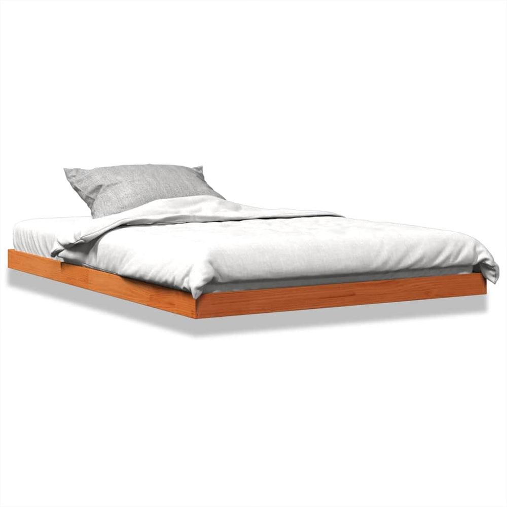 Massivholzbett Kiefer 140x190 cm Wachsbraun