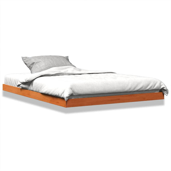 Massivholzbett Kiefer 140x190 cm Wachsbraun