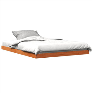 Massivholzbett Kiefer 140x190 cm Wachsbraun