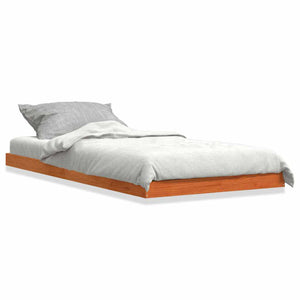 Massivholzbett Kiefer 75x190 cm Wachsbraun