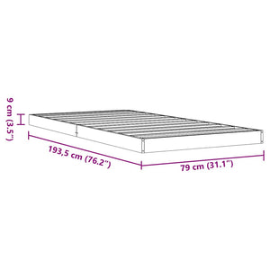 Massivholzbett Kiefer 75x190 cm Wachsbraun