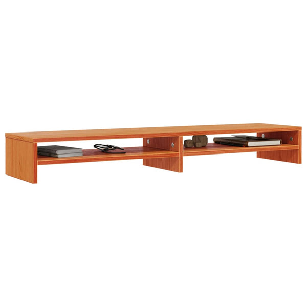 Monitorständer Kiefer Massivholz Wachsbraun 100cm