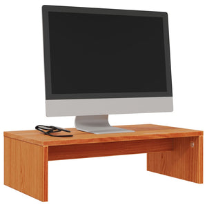 Monitorständer Kiefer Massivholz Wachsbraun