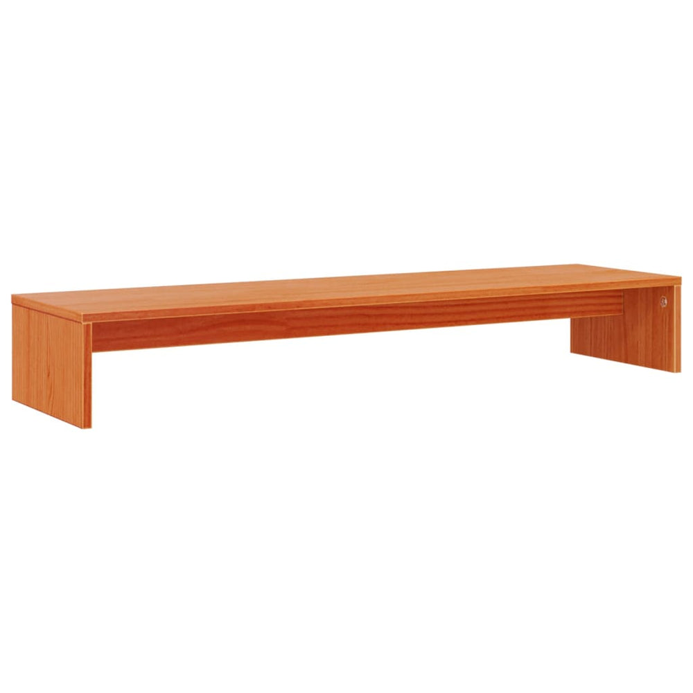 Monitorständer aus Kiefernholz, Wachsbraun, 100 cm