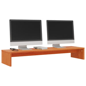 Monitorständer aus Kiefernholz, Wachsbraun, 100 cm