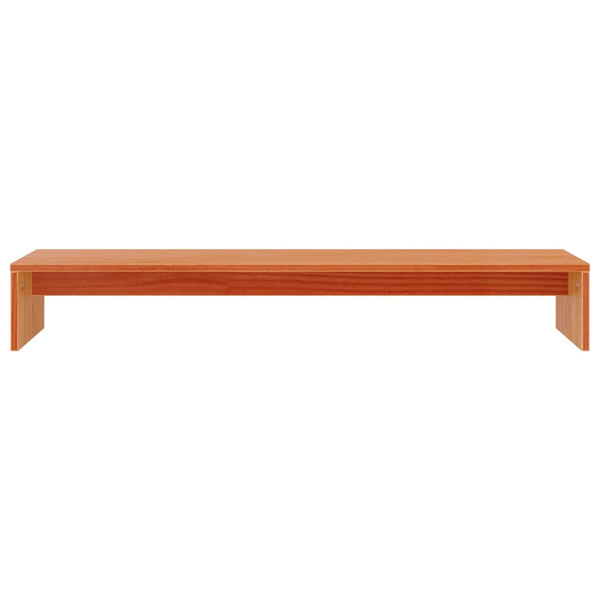 Monitorständer aus Kiefernholz, Wachsbraun, 100 cm