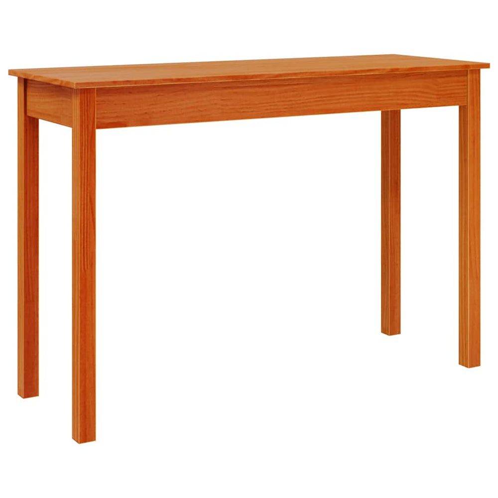 vidaXL Console Table Waxed Brown 110x40x75 cm Solid Pine Wood