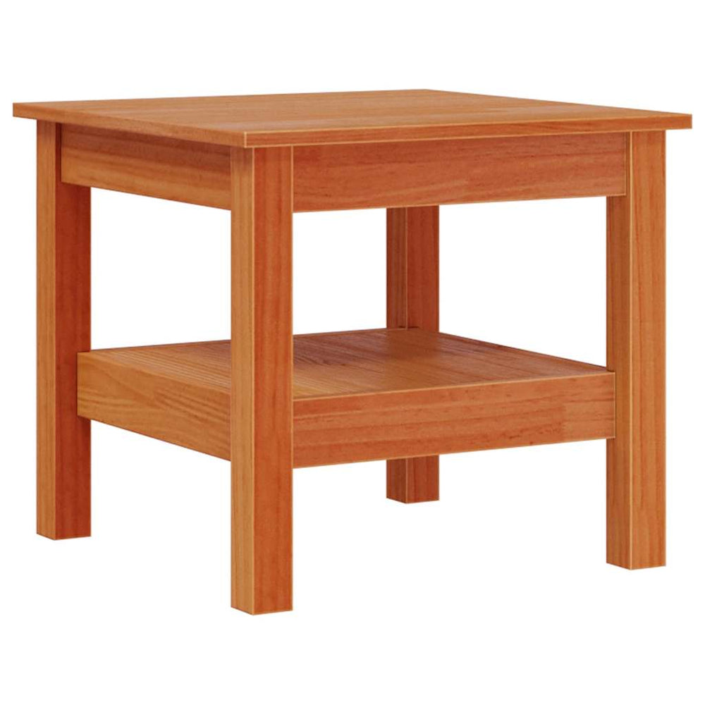 vidaXL Coffee Table Wax Brown 45x45x40 cm Solid Pine Wood