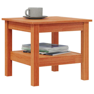 Couchtisch Kiefer Massivholz 45x45 cm Wachsbraun
