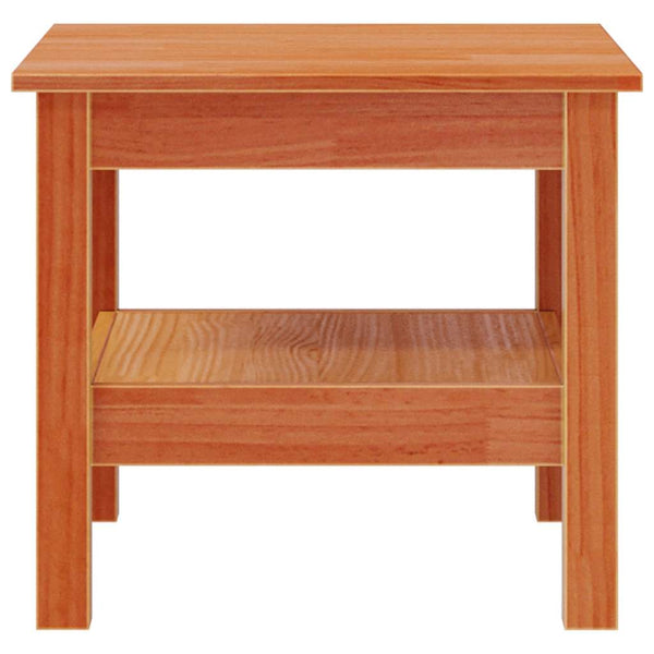 Couchtisch Kiefer Massivholz 45x45 cm Wachsbraun