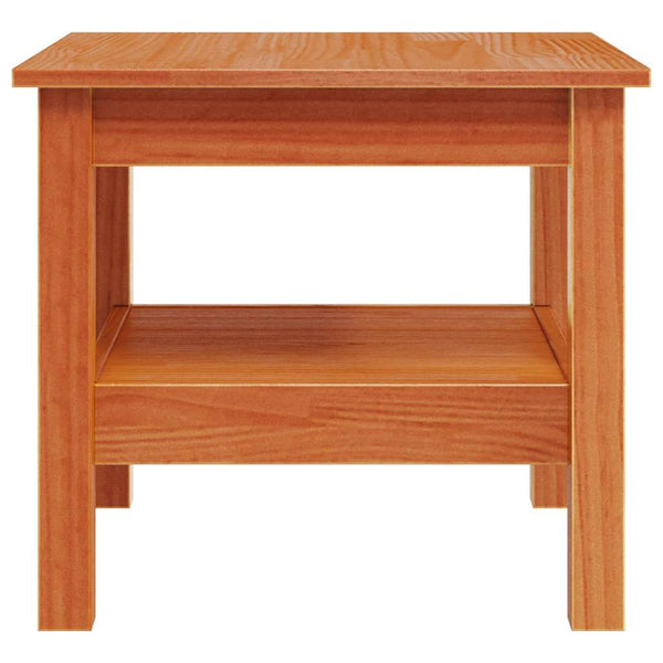 Couchtisch Kiefer Massivholz 45x45 cm Wachsbraun