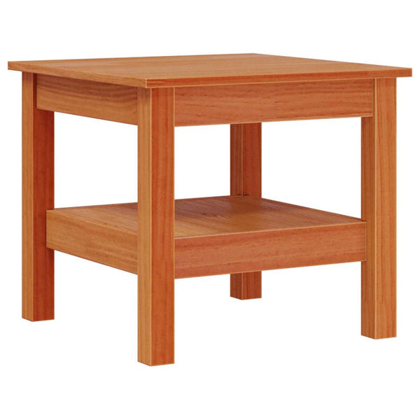 Couchtisch Kiefer Massivholz 45x45 cm Wachsbraun