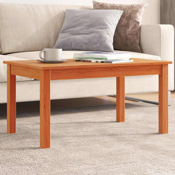 Couchtisch Massivholz Kiefer Wachsbraun 80x50 cm