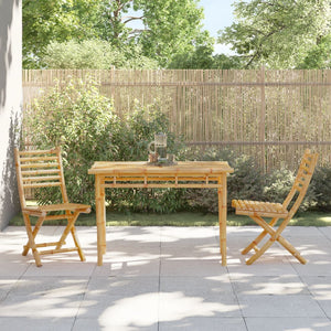 Bambus Garten Esstisch, 110cm
