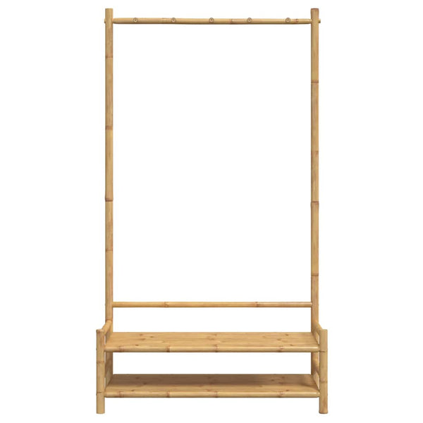 Kleiderständer Bambus mit Ablagen 103x40x183 cm