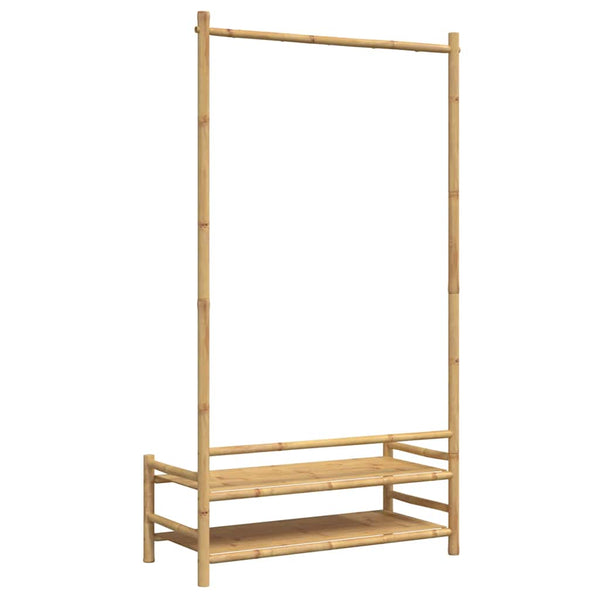 Kleiderständer Bambus mit Ablagen 103x40x183 cm