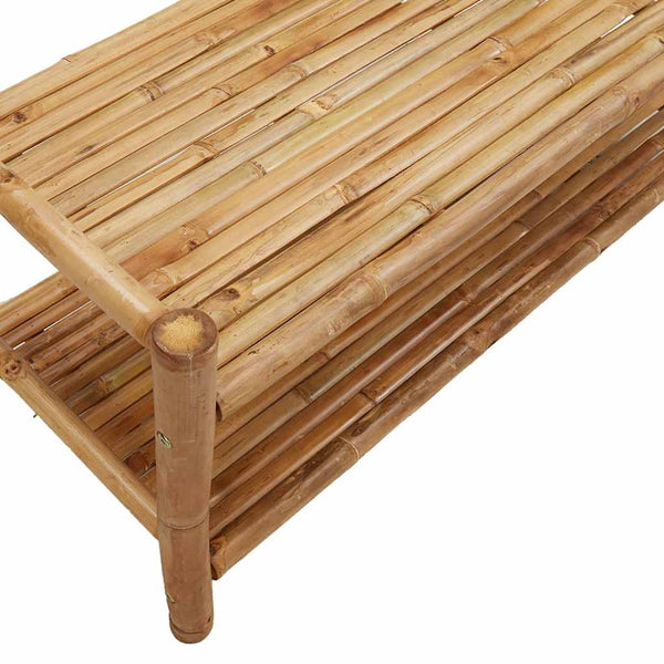 Kleiderständer Bambus mit Ablagen 103x40x183 cm
