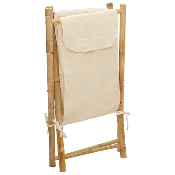 Bambus Wäschekorb Cremeweiß 63,5 cm