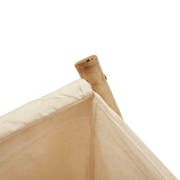 Bambus Wäschekorb Cremeweiß 63,5 cm